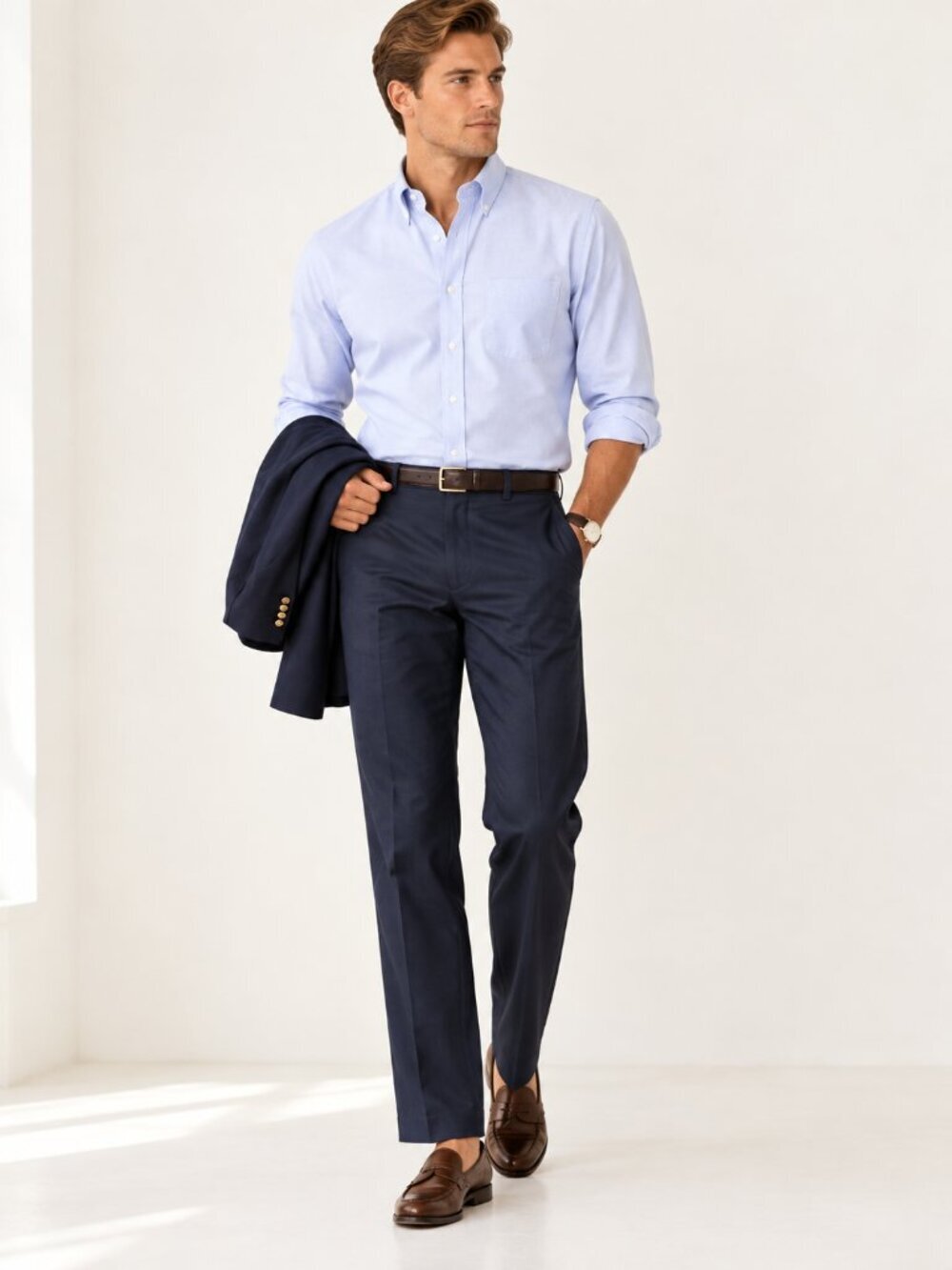 Brooks Brother Special Order Men's Navy Blue Pants 38" x 26" Old Money NWT